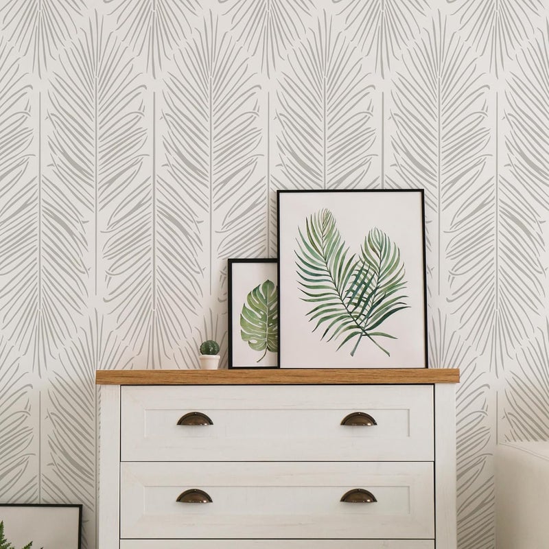 STENCILIT ® Palm Leaves Wall Stencils - 2 Pack 31x13 in Stencil, Modern Wall Stencil for Painting Large Pattern, Palm Frond, Huge Stencil Leaves - Image 5